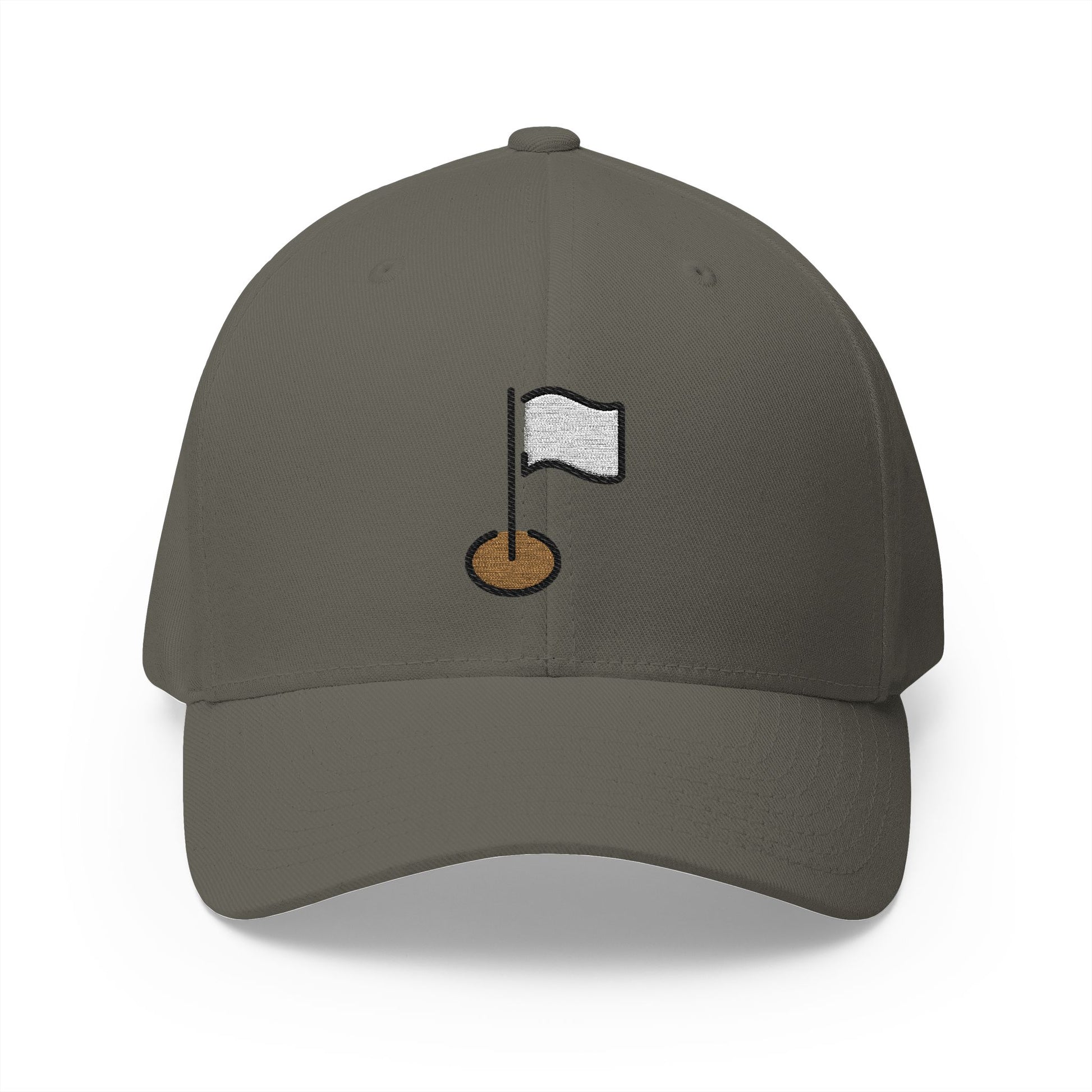 Flagged Point Emoji Olive Cap – Premium by Capmoji