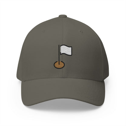 Flagged Point Emoji Olive Cap – Premium by Capmoji