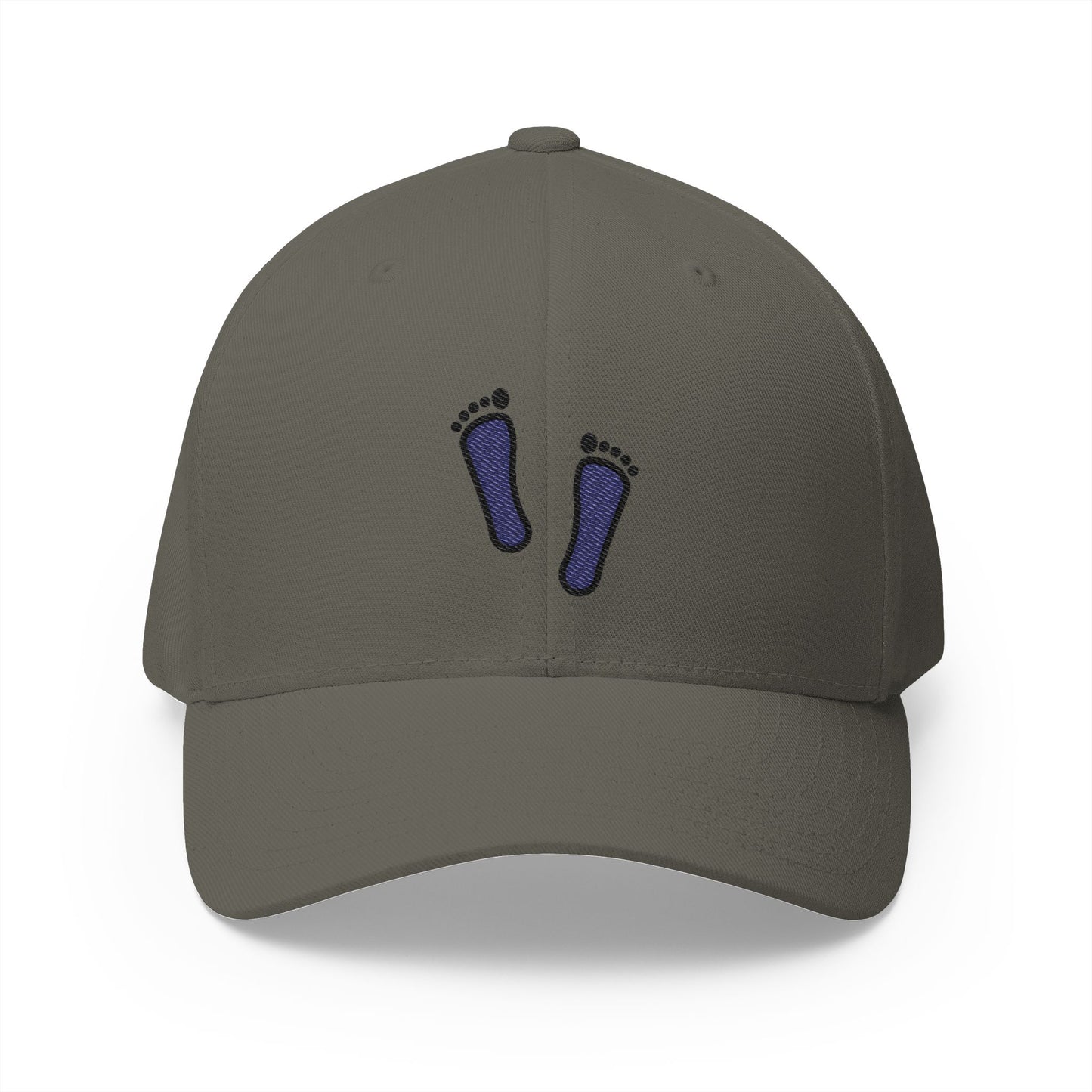 Footprints Emoji Olive Cap – Premium by Capmoji