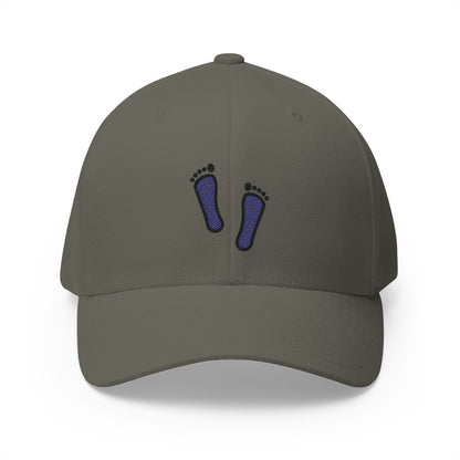 Footprints Emoji Olive Cap – Premium by Capmoji