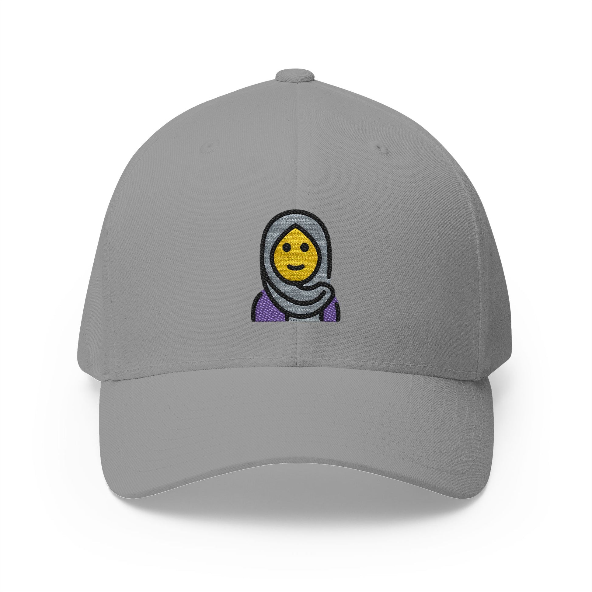 Woman With Headscarf Emoji Grey Cap – Premium by Capmoji