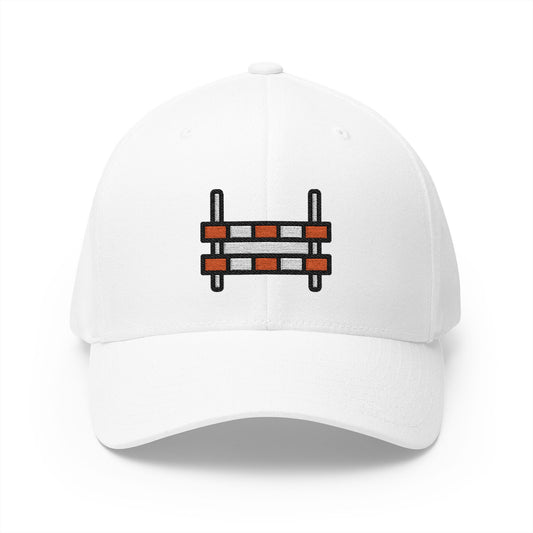 Horse Jumping Hurdle Emoji White Cap – Premium by Capmoji