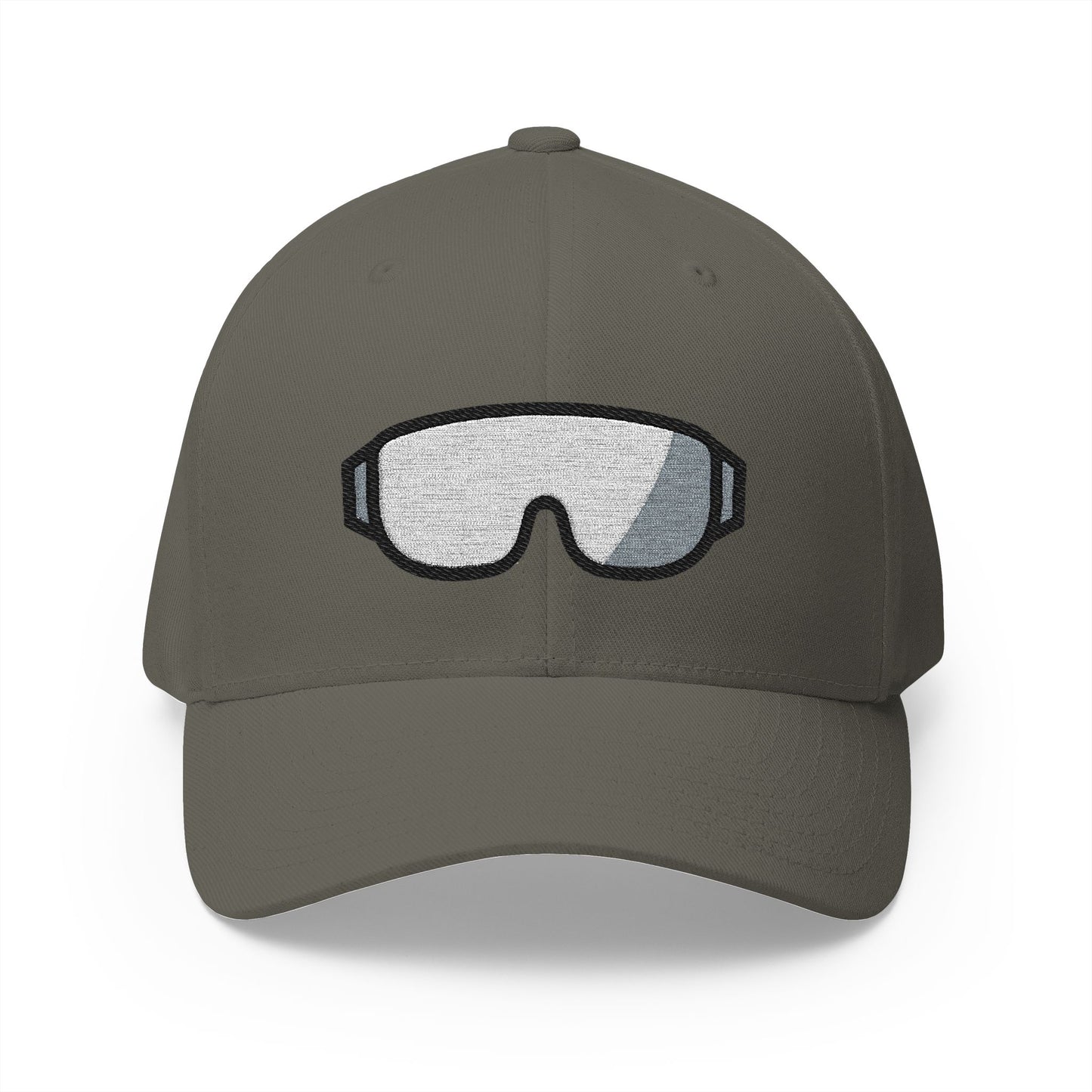 Goggles Emoji Olive Cap – Premium by Capmoji