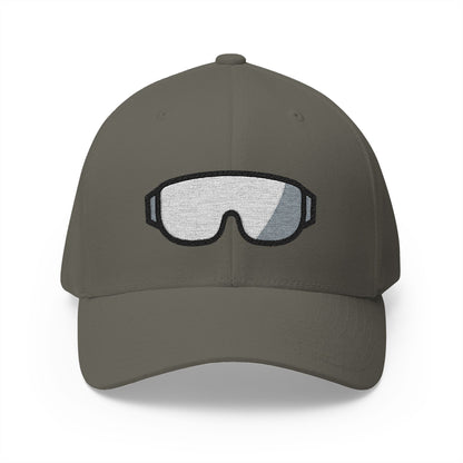 Goggles Emoji Olive Cap – Premium by Capmoji