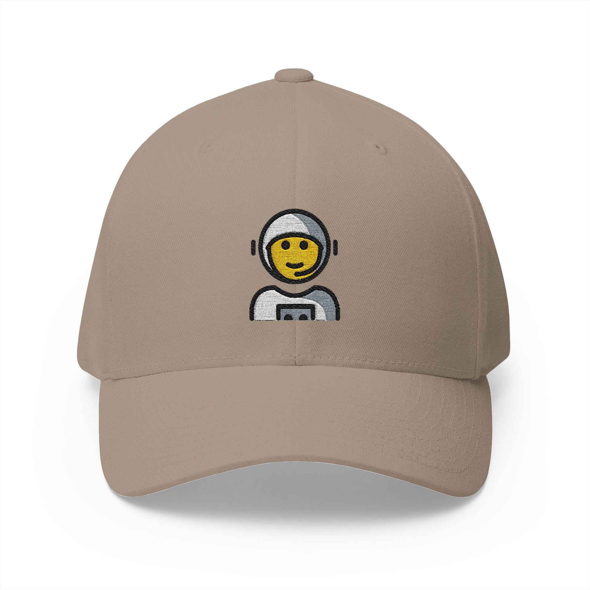 Man Astronaut Emoji Khaki Cap – Premium by Capmoji
