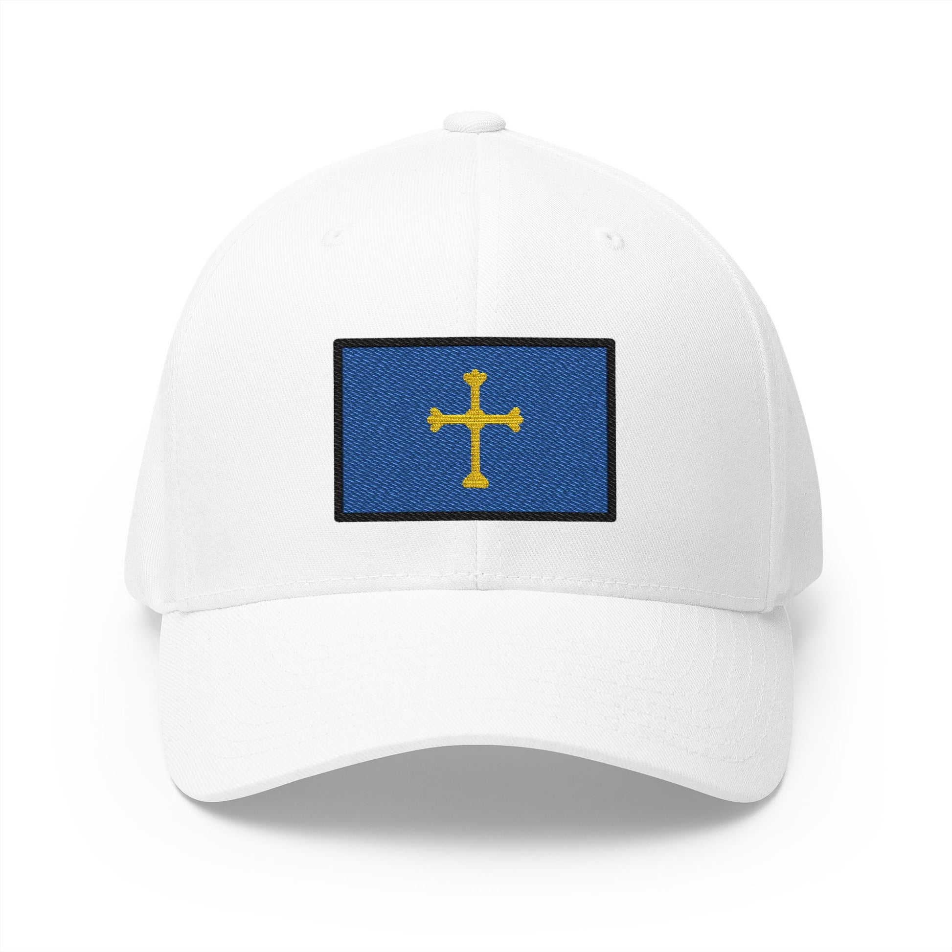 Asturian Flag Emoji White Cap – Premium by Capmoji