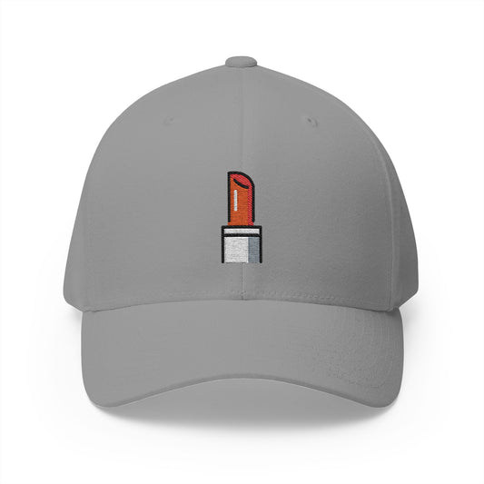Lipstick Emoji Grey Cap – Premium by Capmoji