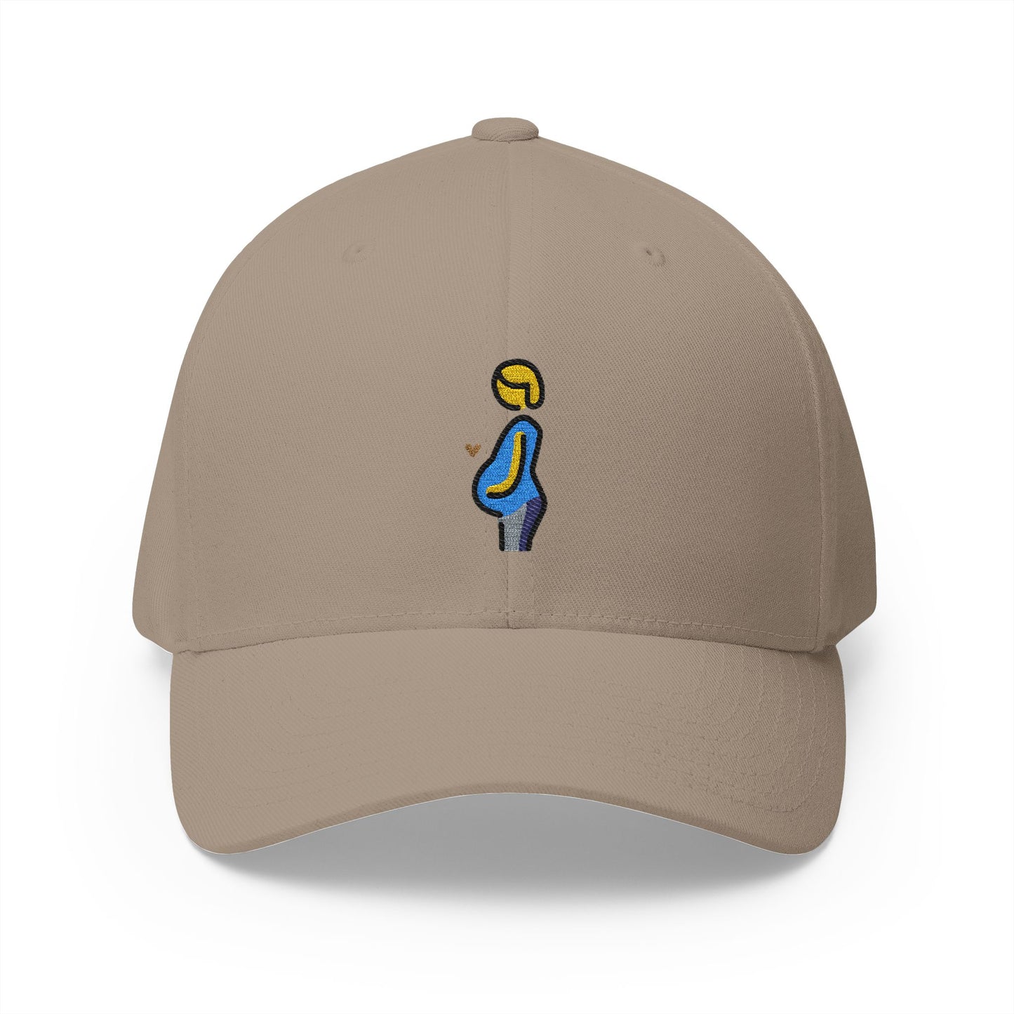 Pregnant Person Emoji Khaki Cap – Premium by Capmoji
