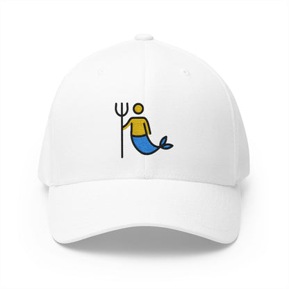 Merman Emoji White Cap – Premium by Capmoji