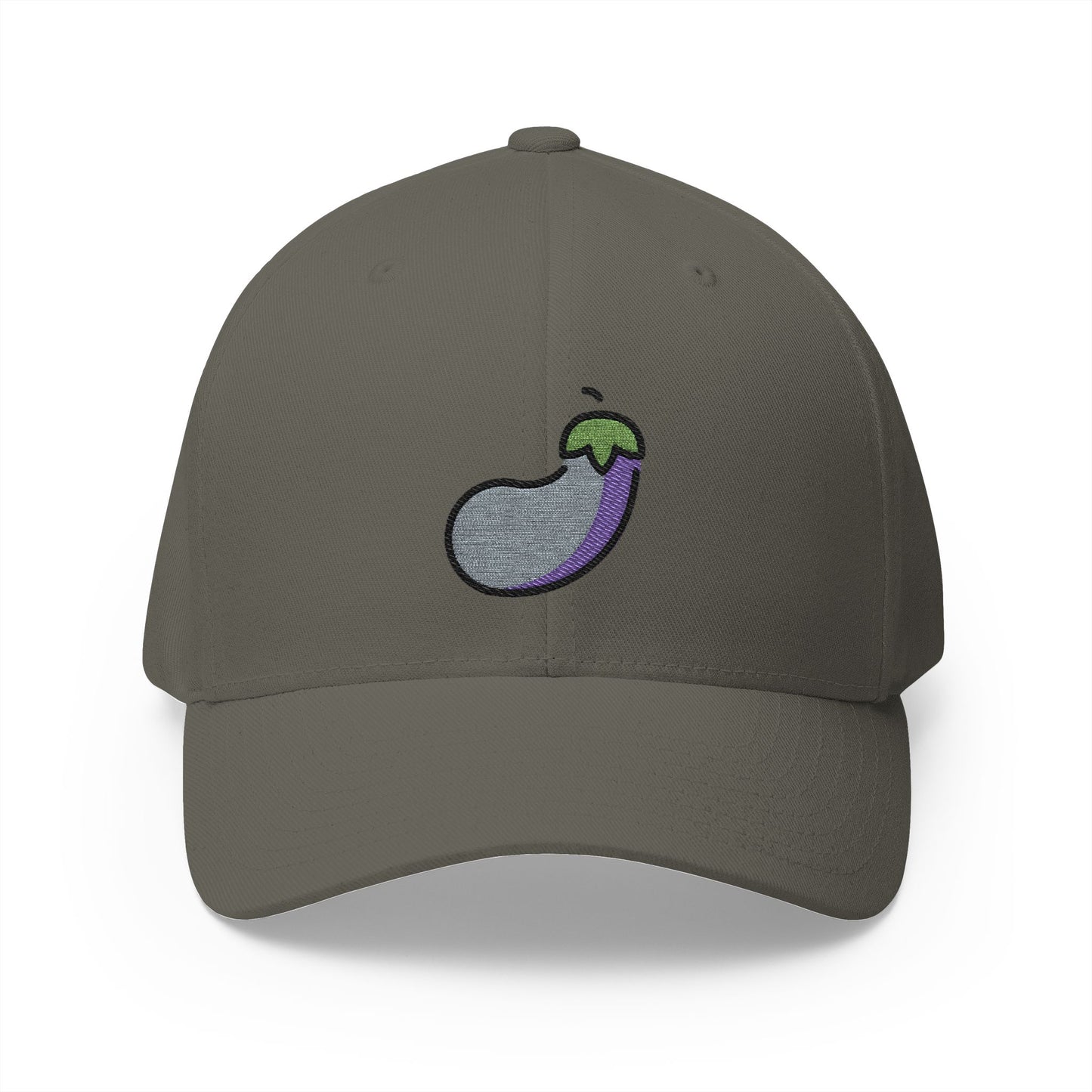Eggplant Emoji Olive Cap – Premium by Capmoji