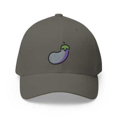 Eggplant Emoji Olive Cap – Premium by Capmoji