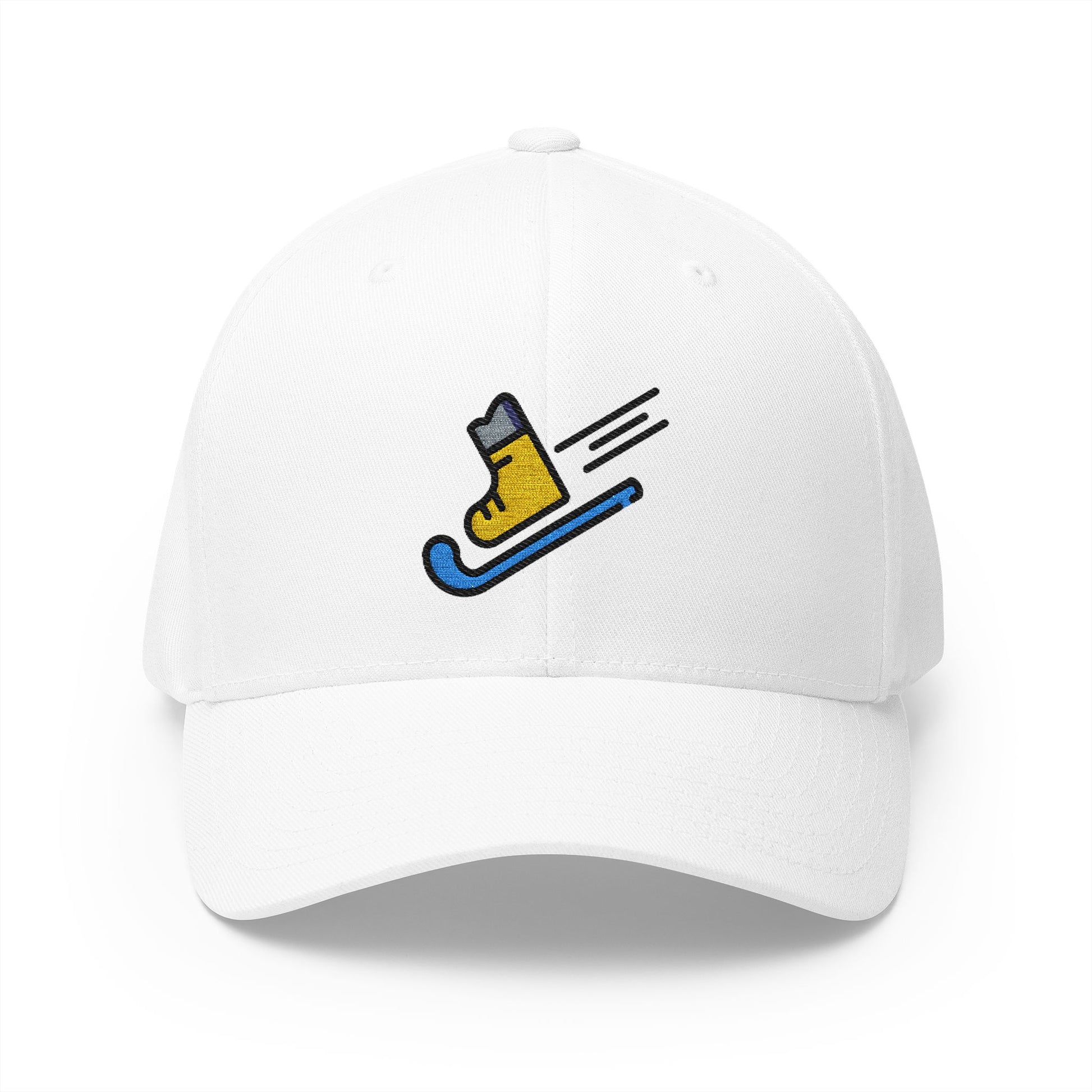 Skis Emoji White Cap – Premium by Capmoji