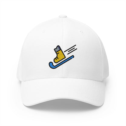 Skis Emoji White Cap – Premium by Capmoji
