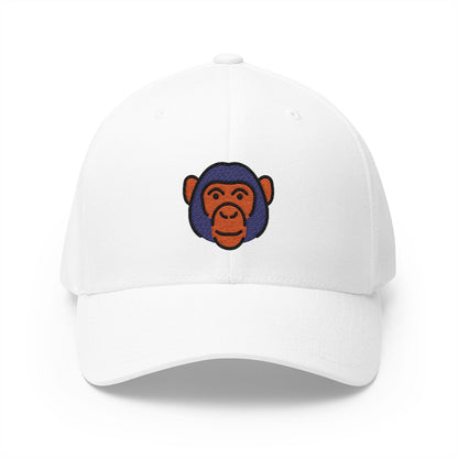 Monkey Face Emoji White Cap – Premium by Capmoji