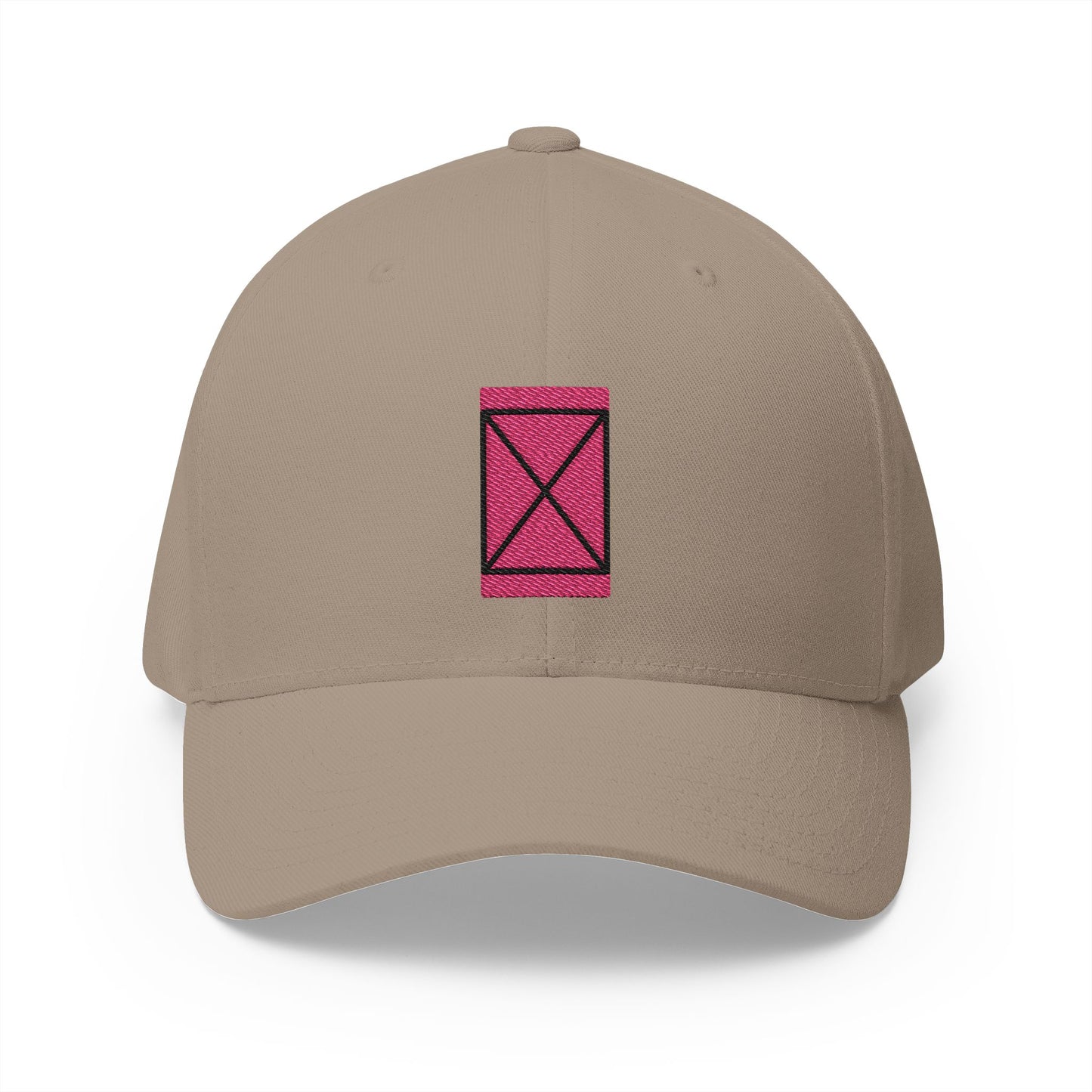 White Square Emoji Khaki Cap – Premium by Capmoji