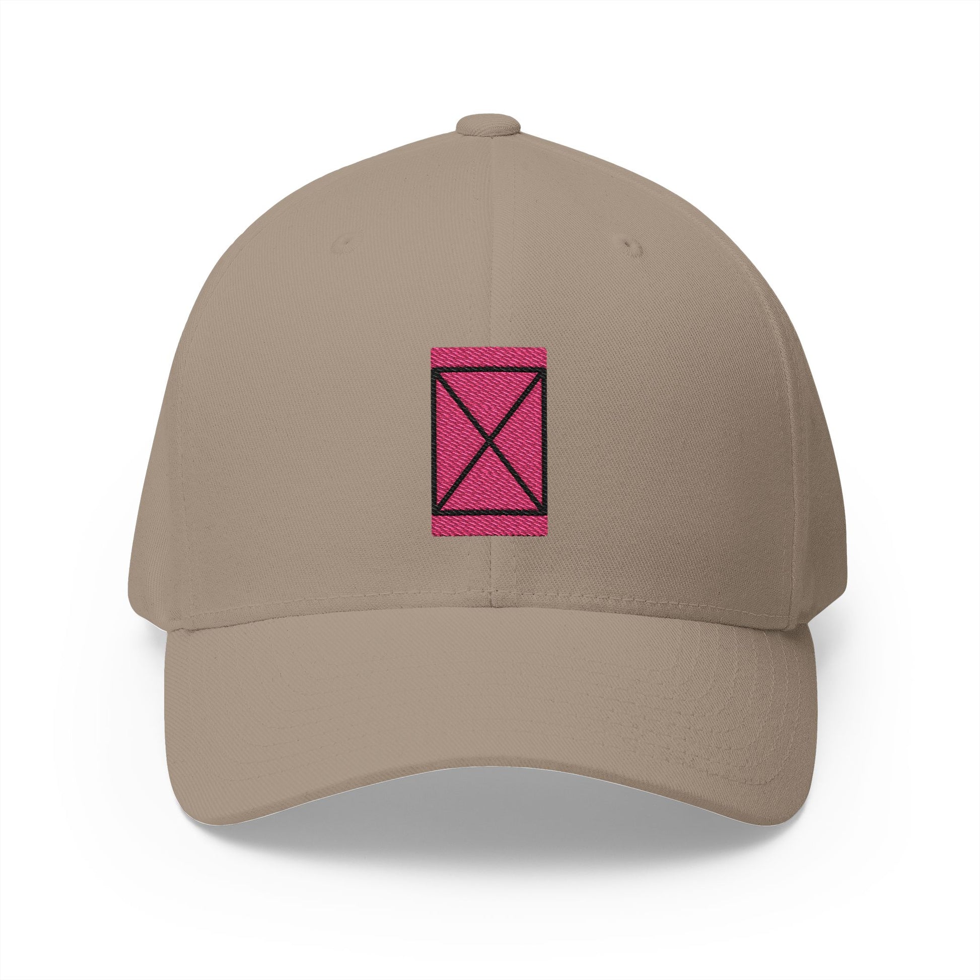 White Square Emoji Khaki Cap – Premium by Capmoji