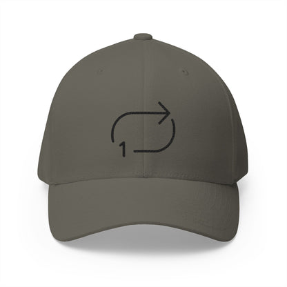 Repeat Single Button Emoji Olive Cap – Premium by Capmoji