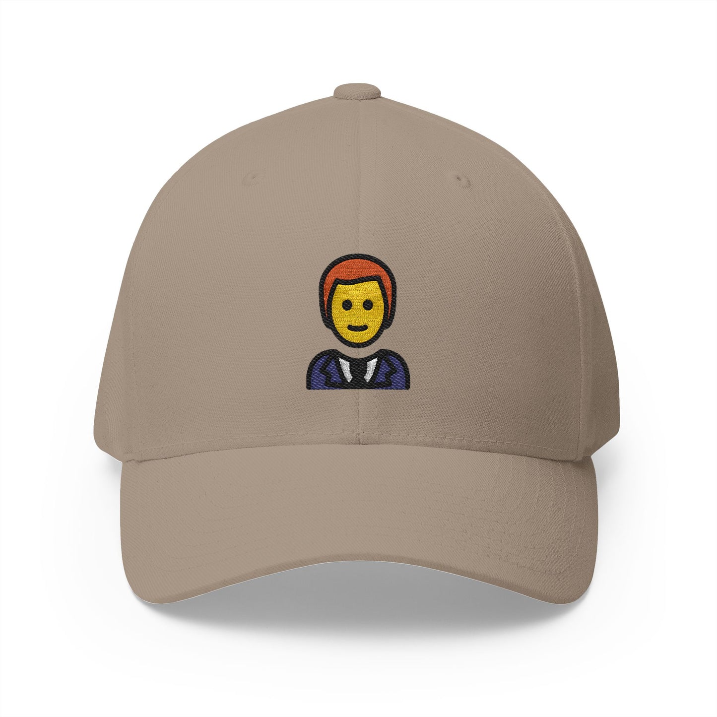 Man In Tuxedo Emoji Khaki Cap – Premium by Capmoji