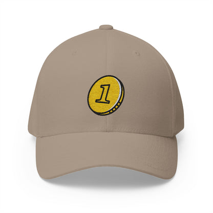 Coin Emoji Khaki Cap – Premium by Capmoji