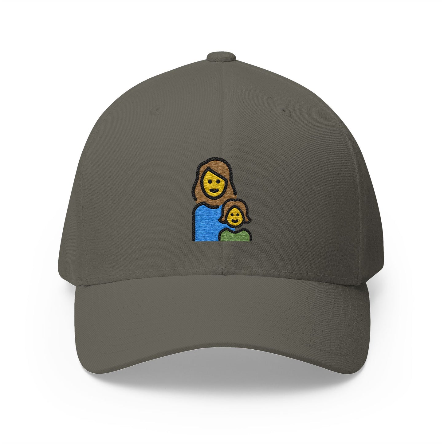 Family: Woman, Girl Emoji Olive Cap – Premium by Capmoji