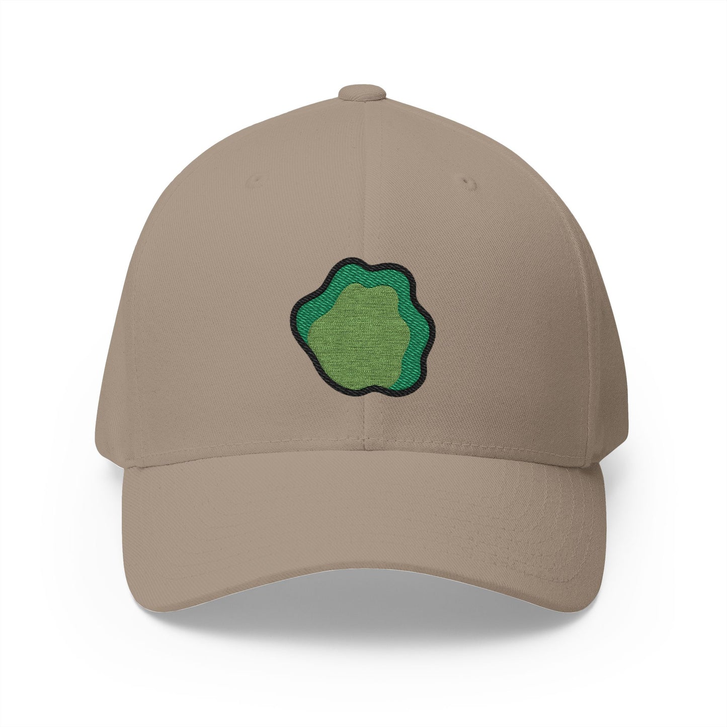 Leafy Green Emoji Khaki Cap – Premium by Capmoji