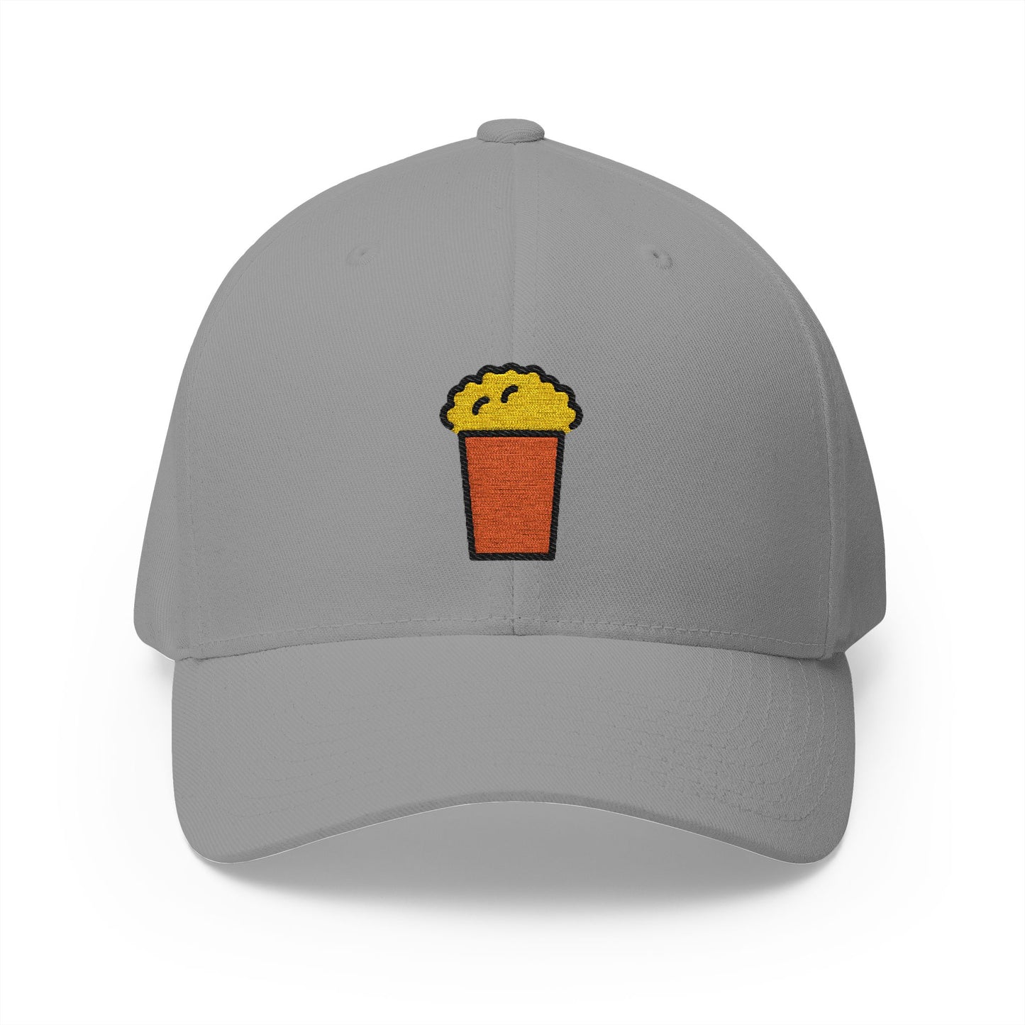 Popcorn Emoji Grey Cap – Premium by Capmoji