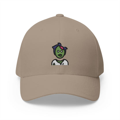 Man Zombie Emoji Khaki Cap – Premium by Capmoji