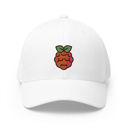 Raspberry Pi Emoji White Cap – Premium by Capmoji