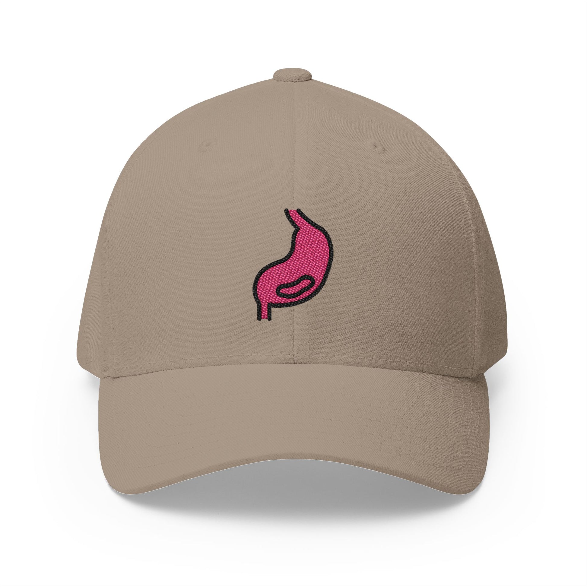 Stomach Emoji Khaki Cap – Premium by Capmoji