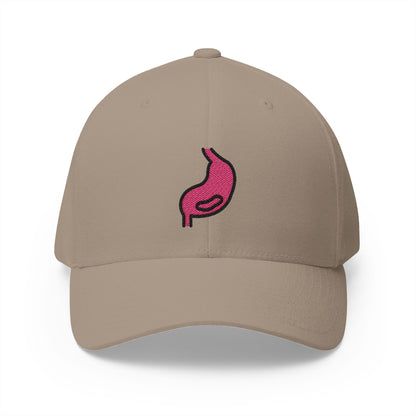 Stomach Emoji Khaki Cap – Premium by Capmoji