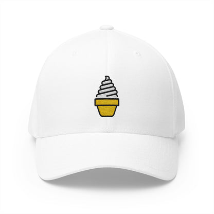 Soft Ice Cream Emoji White Cap – Premium by Capmoji