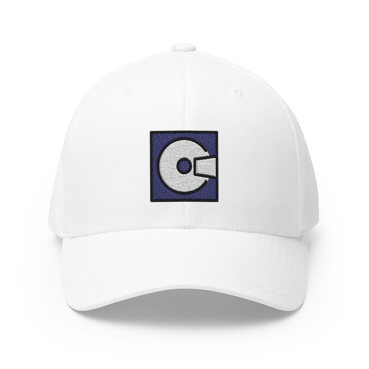 Computer Disk Emoji White Cap – Premium by Capmoji