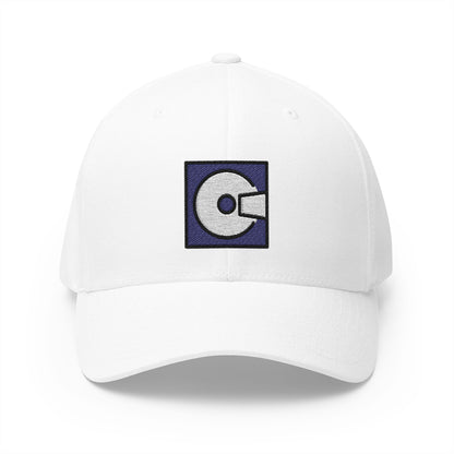 Computer Disk Emoji White Cap – Premium by Capmoji