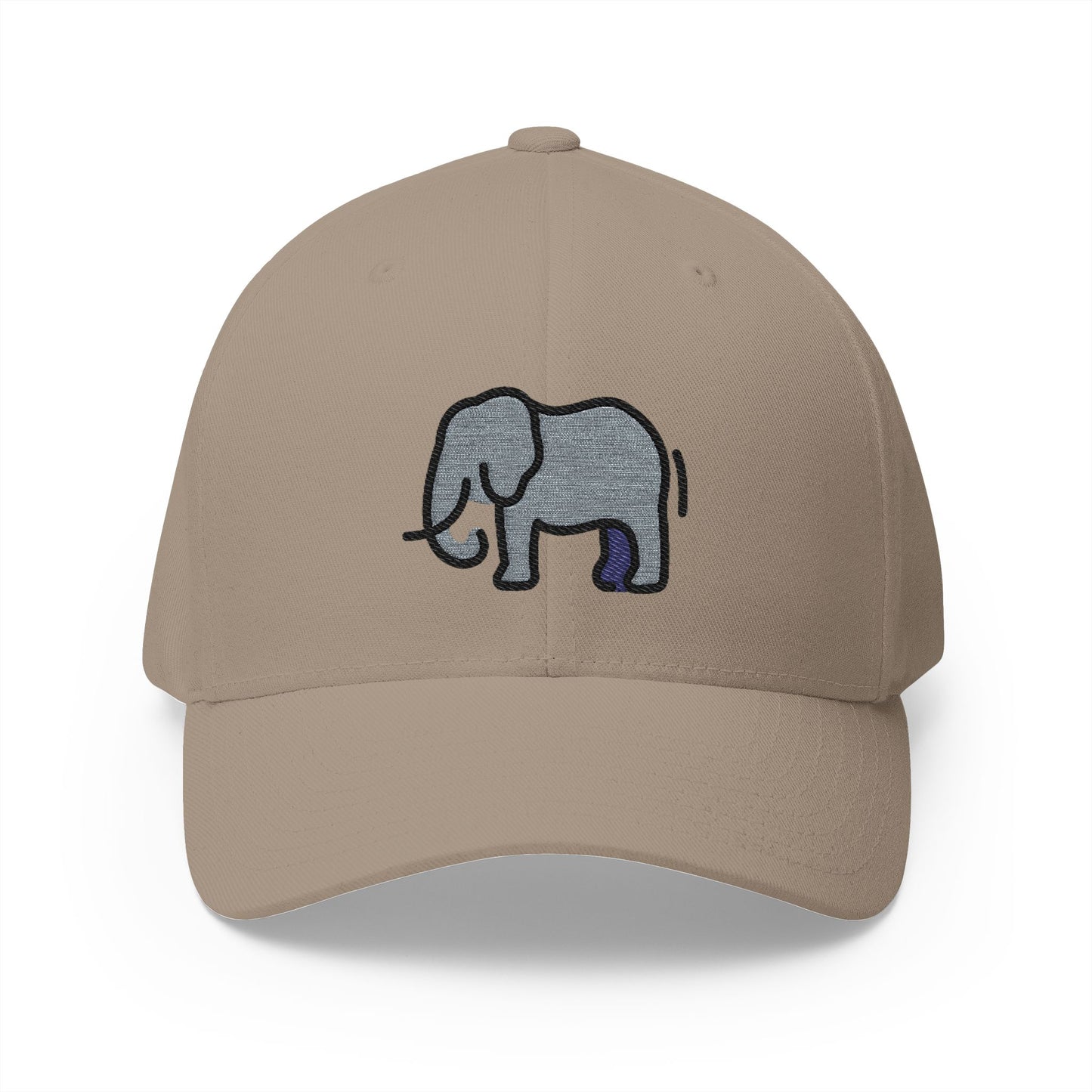 Elephant Emoji Khaki Cap – Premium by Capmoji