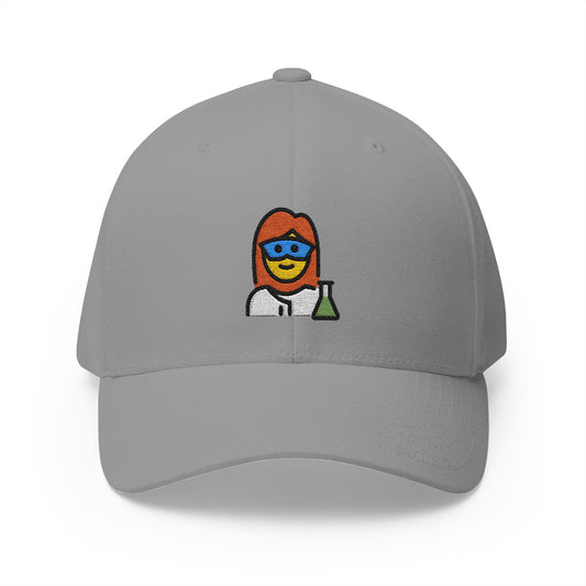 Woman Scientist Emoji Grey Cap – Premium by Capmoji
