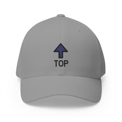 Top Arrow Emoji Grey Cap – Premium by Capmoji