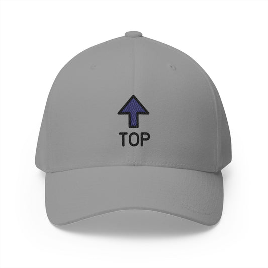 Top Arrow Emoji Grey Cap – Premium by Capmoji
