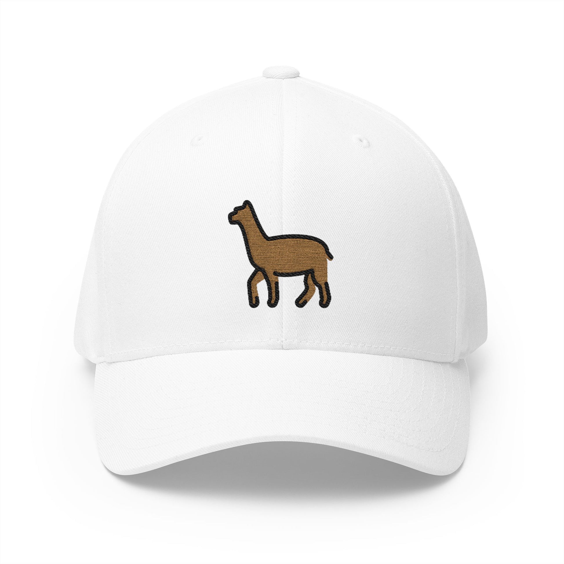Llama Emoji White Cap – Premium by Capmoji
