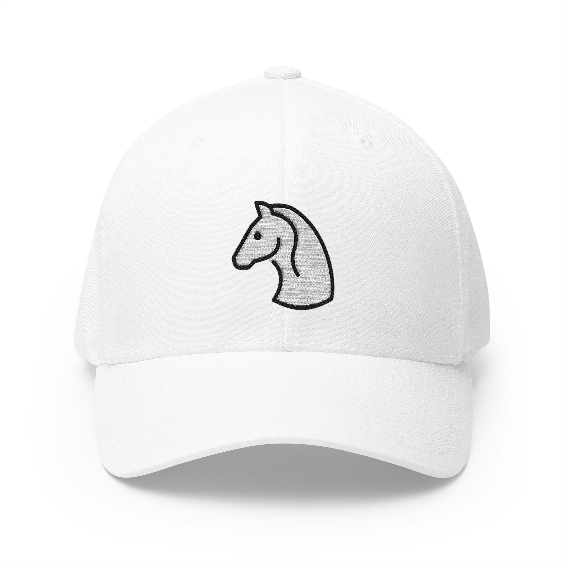 White Chess Knight Emoji White Cap – Premium by Capmoji