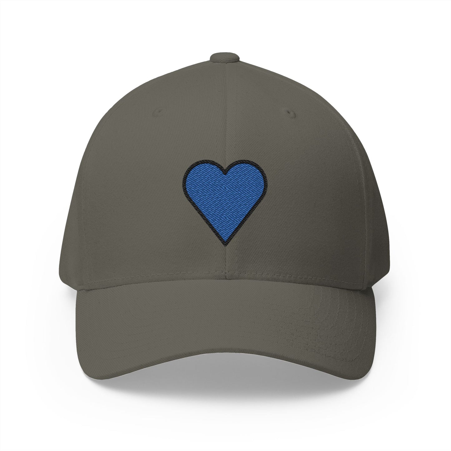 Blue Heart Emoji Olive Cap – Premium by Capmoji