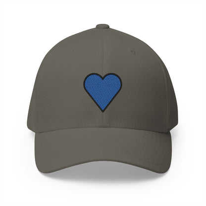 Blue Heart Emoji Olive Cap – Premium by Capmoji