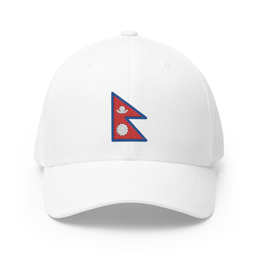 Flag: Nepal Emoji White Cap – Premium by Capmoji