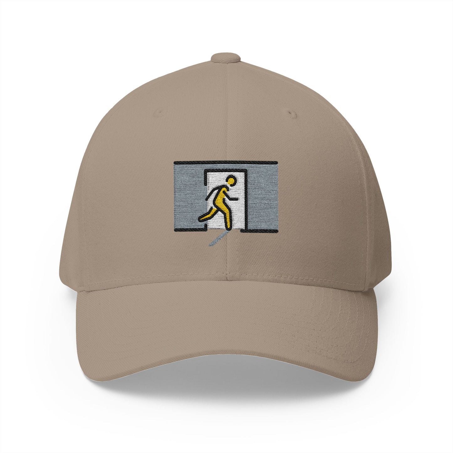 Emergency Exit Door Emoji Khaki Cap – Premium by Capmoji