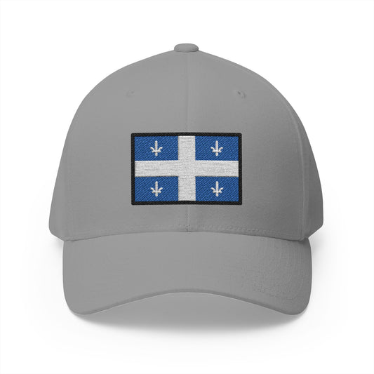 Quebec Flag Emoji Grey Cap – Premium by Capmoji