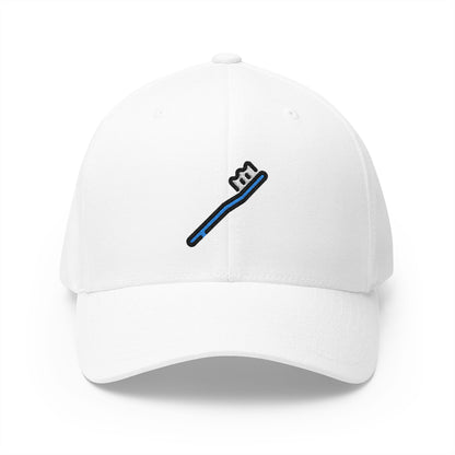 Toothbrush Emoji White Cap – Premium by Capmoji