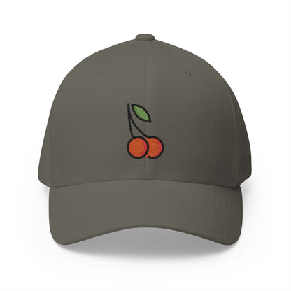 Cherries Emoji Olive Cap – Premium by Capmoji