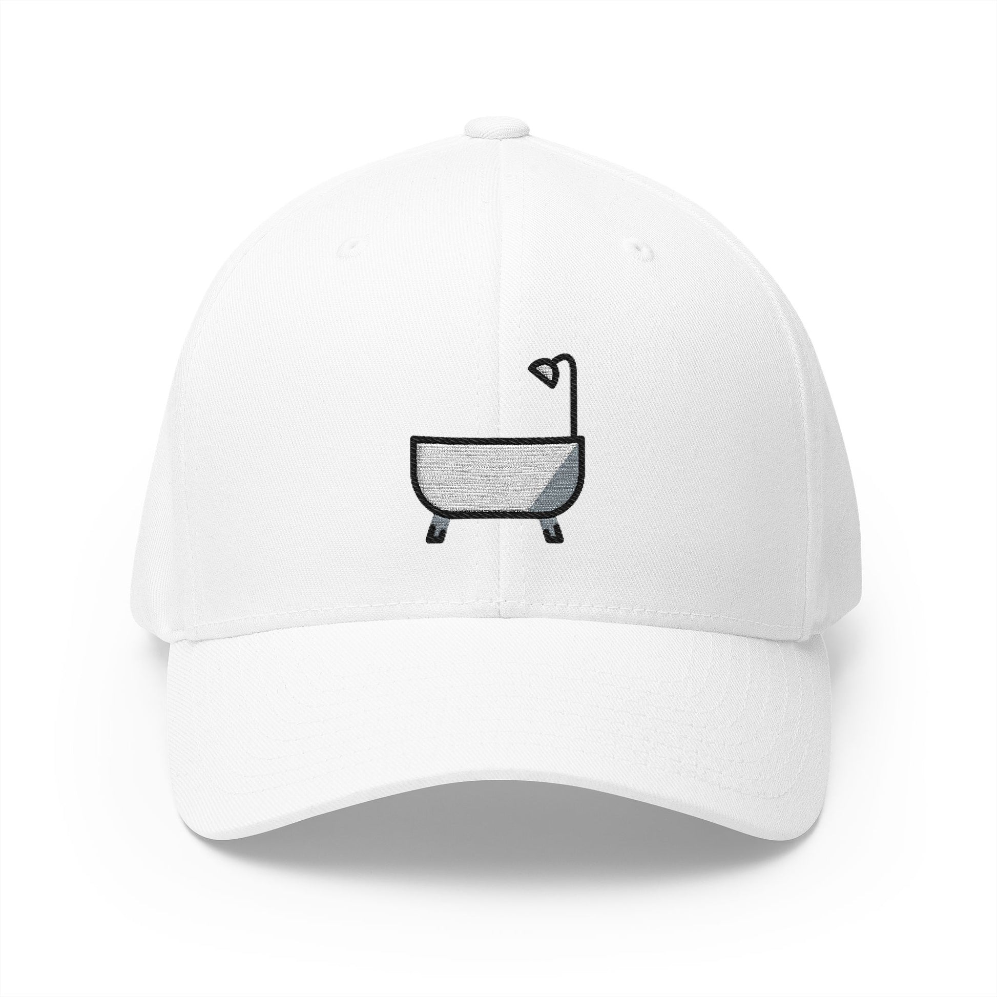 Bathtub Emoji White Cap – Premium by Capmoji