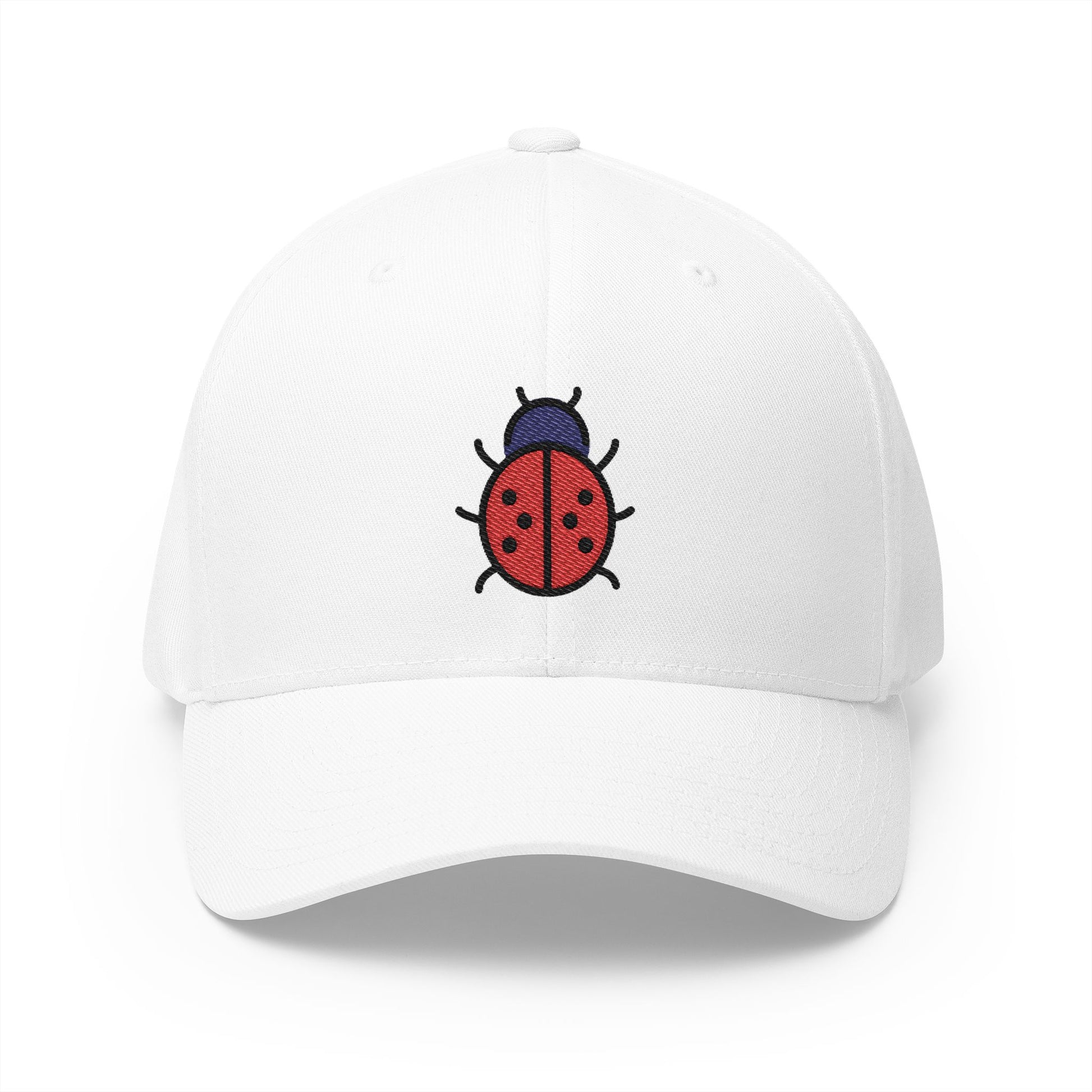 Lady Beetle Emoji White Cap – Premium by Capmoji