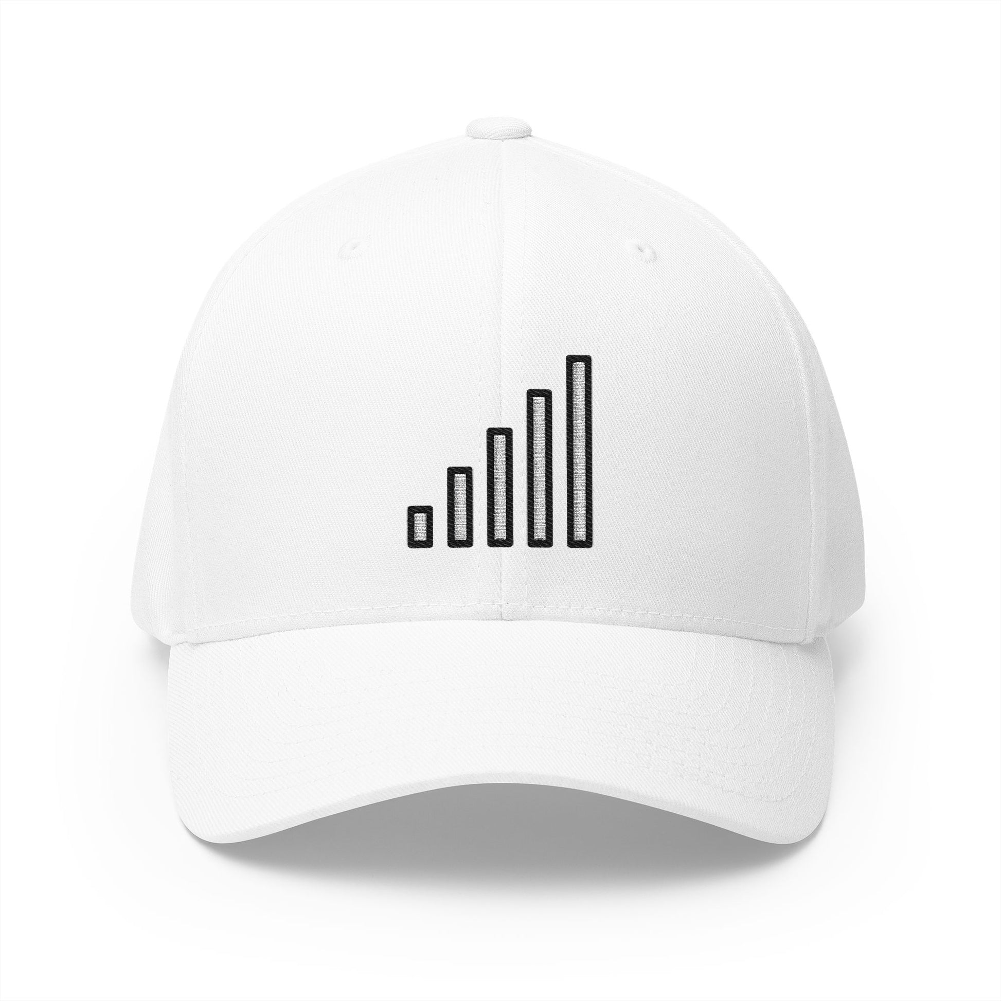 Antenna Bars Emoji White Cap – Premium by Capmoji