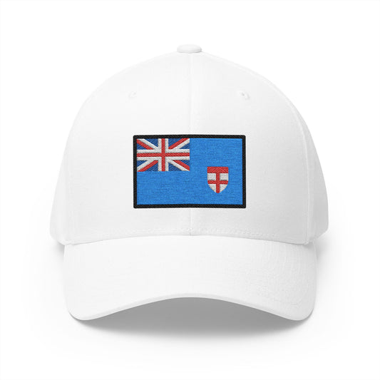 Flag: Fiji Emoji White Cap – Premium by Capmoji